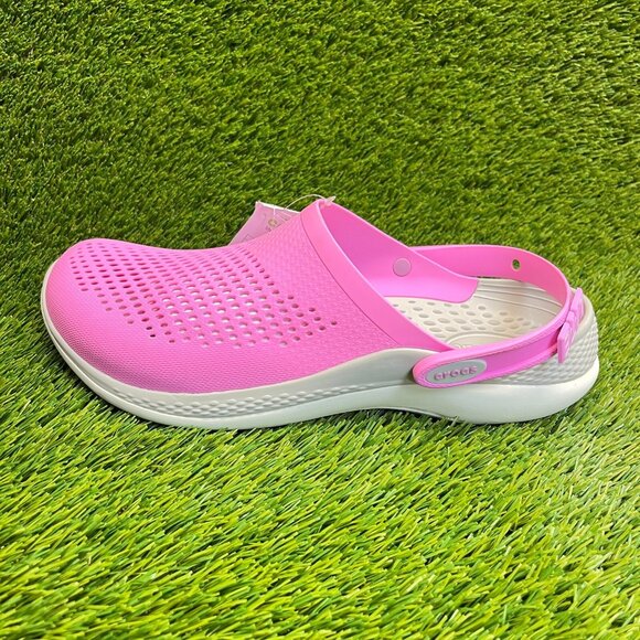 Crocs LiteRide 360 Clog Mens Size 13 Pink White Beach Outdoor Slip On Sandals